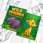 Wild Friends Coloring Pages – 48 Pages – Fun Animal Designs – For Kids