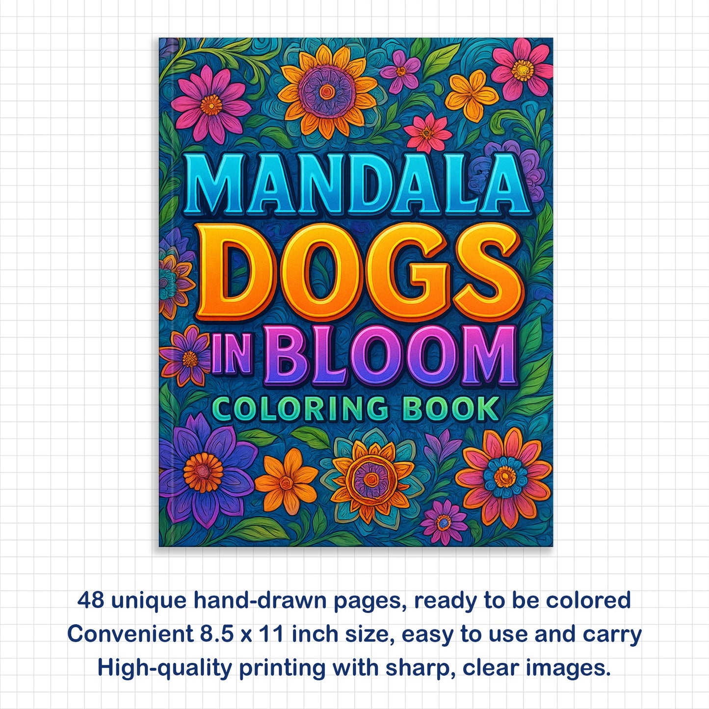 Mandala Dogs in Bloom Coloring Pages – 48 Floral Mandala Dog Designs for Adults