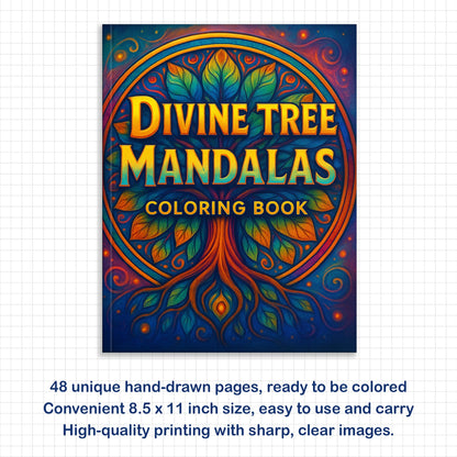 Divine Tree Mandalas Coloring Pages – 48 Spiritual and Nature Mandalas for Adults