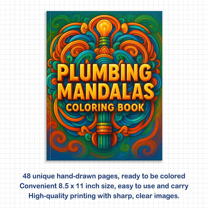 Plumbing Mandalas Coloring Pages – 48 Industrial Pipe Art Designs for Adults