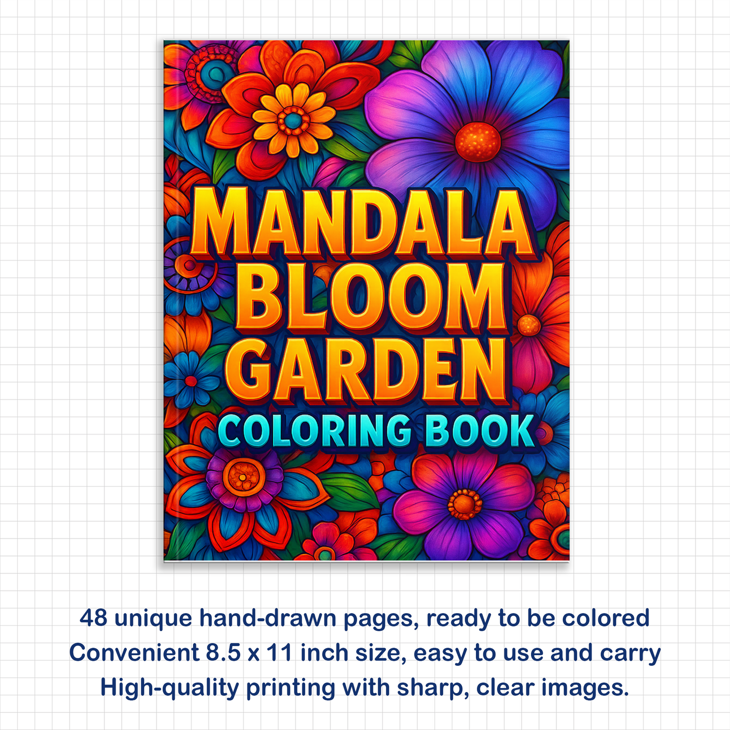 Mandala Bloom Garden Coloring Pages – 48 Floral Mandala Designs for Adults