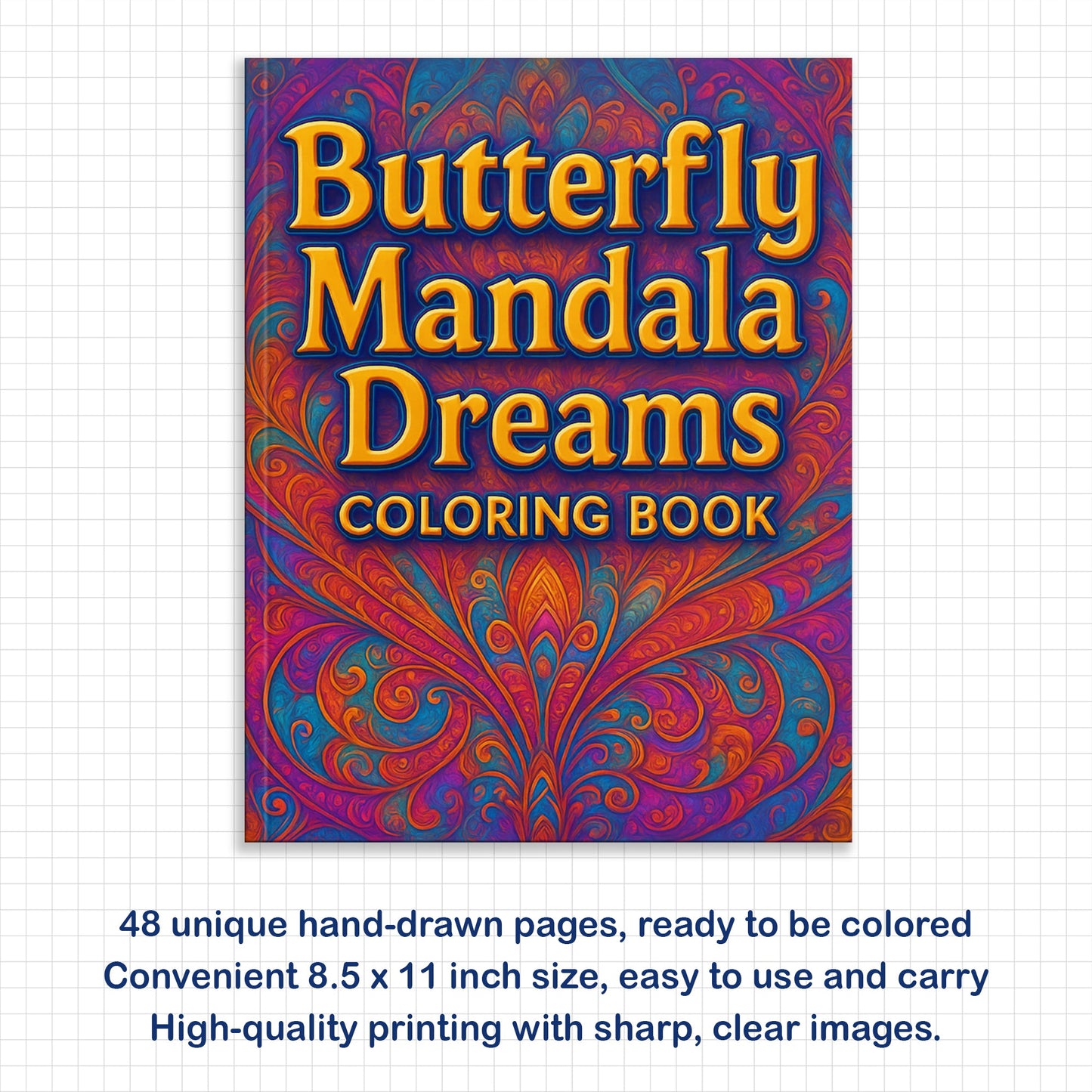 Butterfly Mandala Dreams Coloring Pages – 48 Elegant Nature-Inspired Designs for Adults