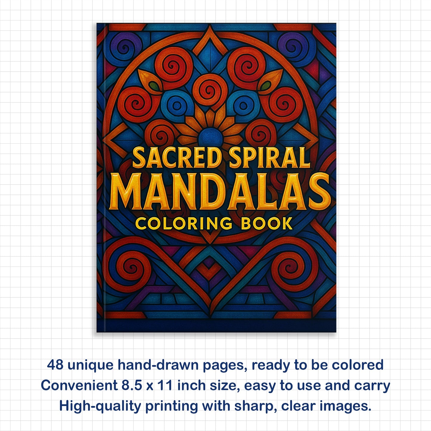 Sacred Spiral Mandalas Coloring Pages – 48 Hypnotic Geometric Art for Adults