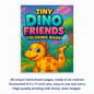 Tiny Dino Friends Coloring Pages – 48 Cute, Smiling, Beginner-Friendly Dinosaurs – For Kids