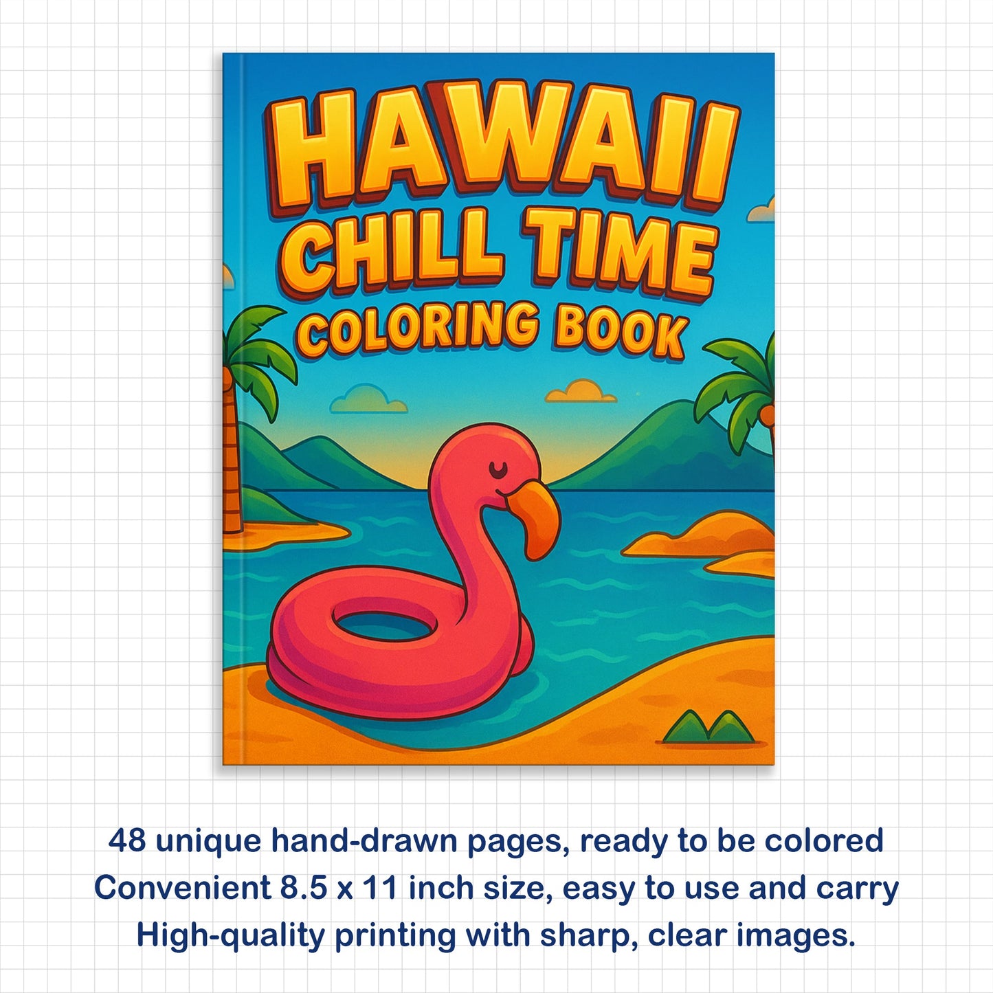 Hawaii Chill Time Coloring Pages – 48 Summer Beach Scenes for Kids