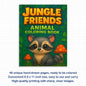 Jungle Friends – Animal Coloring Pages – 48 Pages – Cute Forest Wildlife – For Kids