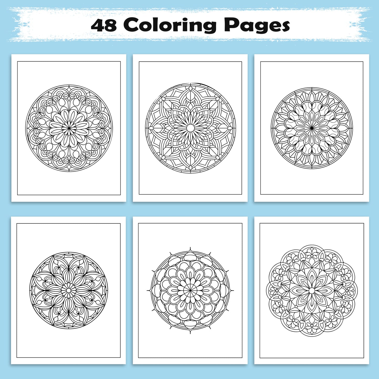 Signs of the Stars Coloring Pages – 48 Pages – Detailed Zodiac Line Art for Mindful Coloring