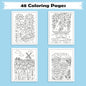 Global Blooms – Flower Coloring Pages – 48 Pages – Iconic Blossoms from Japan, Vietnam, Holland & More – For Adults