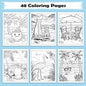 Tropical Whispers of Hawaii Coloring Pages – 48 Serene Island Scenes with Flamingos, Coconuts, and Cats – For Adults