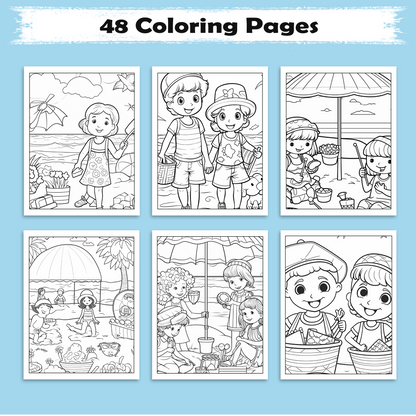 Hawaii Bliss Coloring Pages – 48 Summer Scenes for Kids