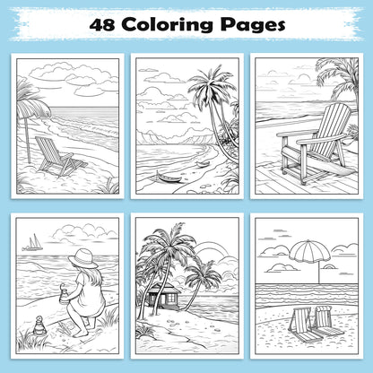 Sun & Sand Hawaii Coloring Pages – 48 Tropical Summer Activities for Kids