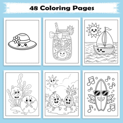 Tropical Fun Hawaii Coloring Pages – 48 Cute Summer Activities for Kids