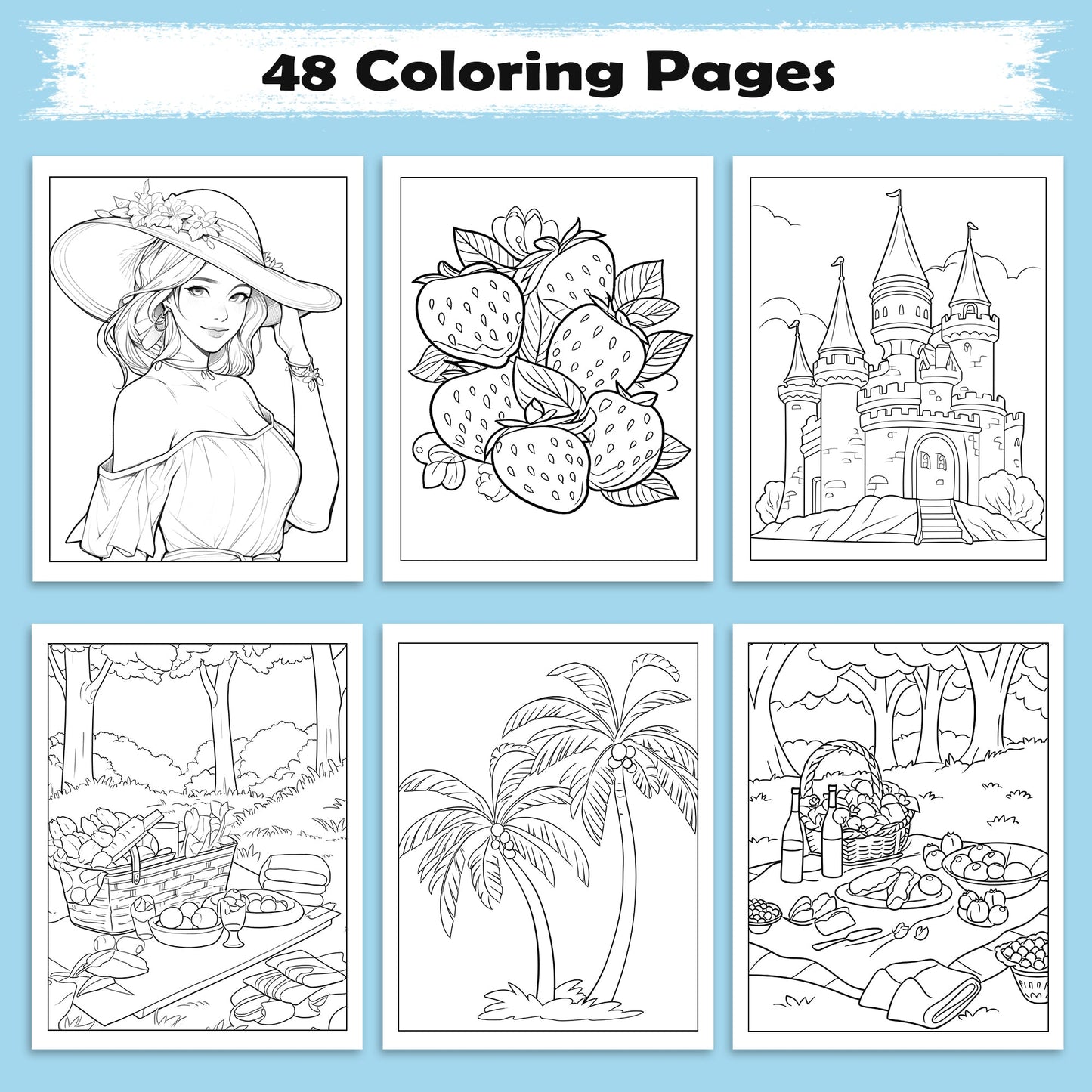 Tropical Smiles Hawaii Coloring Pages – 48 Fun Summer Activities for Kids