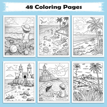Aloha Adventures in Hawaii Coloring Pages – 48 Summer Fun Designs for Kids