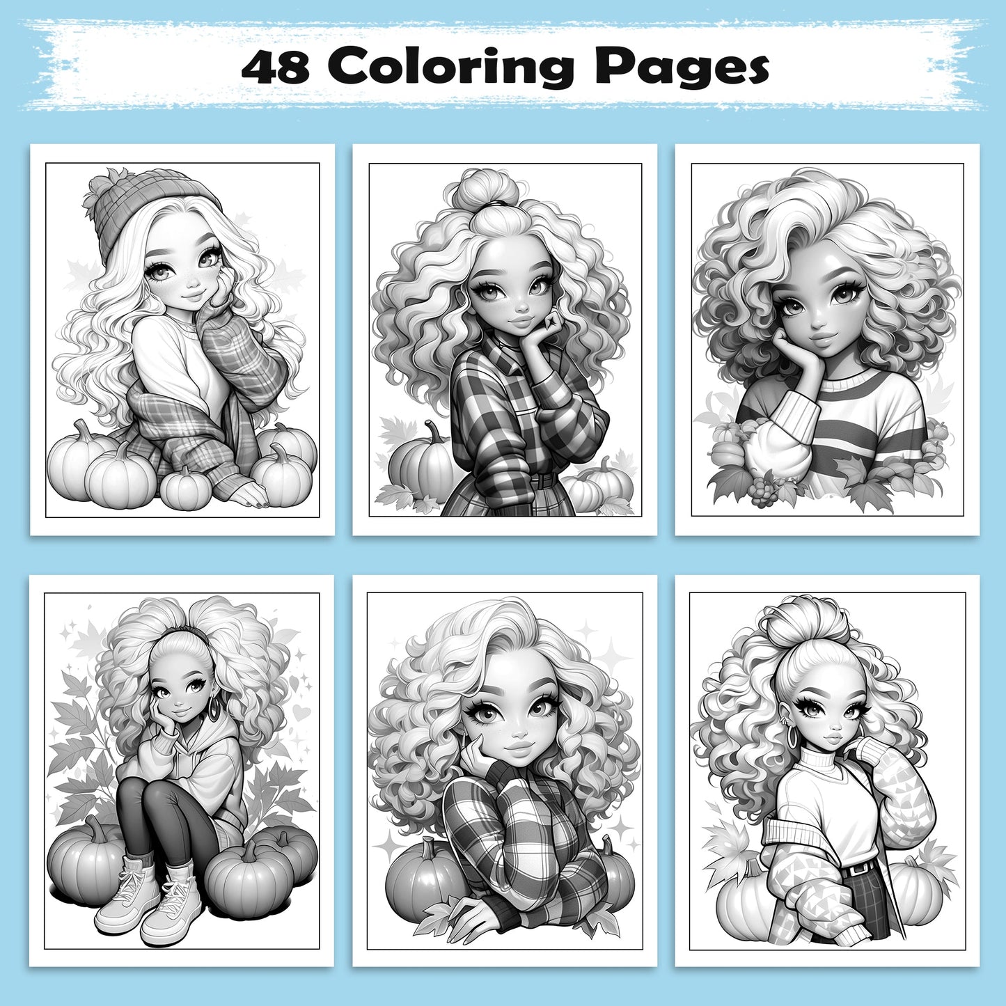 Charming Chill Coloring Pages – 48 Cozy Fashion-Inspired Designs for Adults