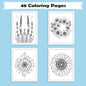 Serene Petal Patterns – Flower Coloring Pages – 48 Pages – Gentle Blooms with Elegant Waves, Circles & Light Motifs – For Adults