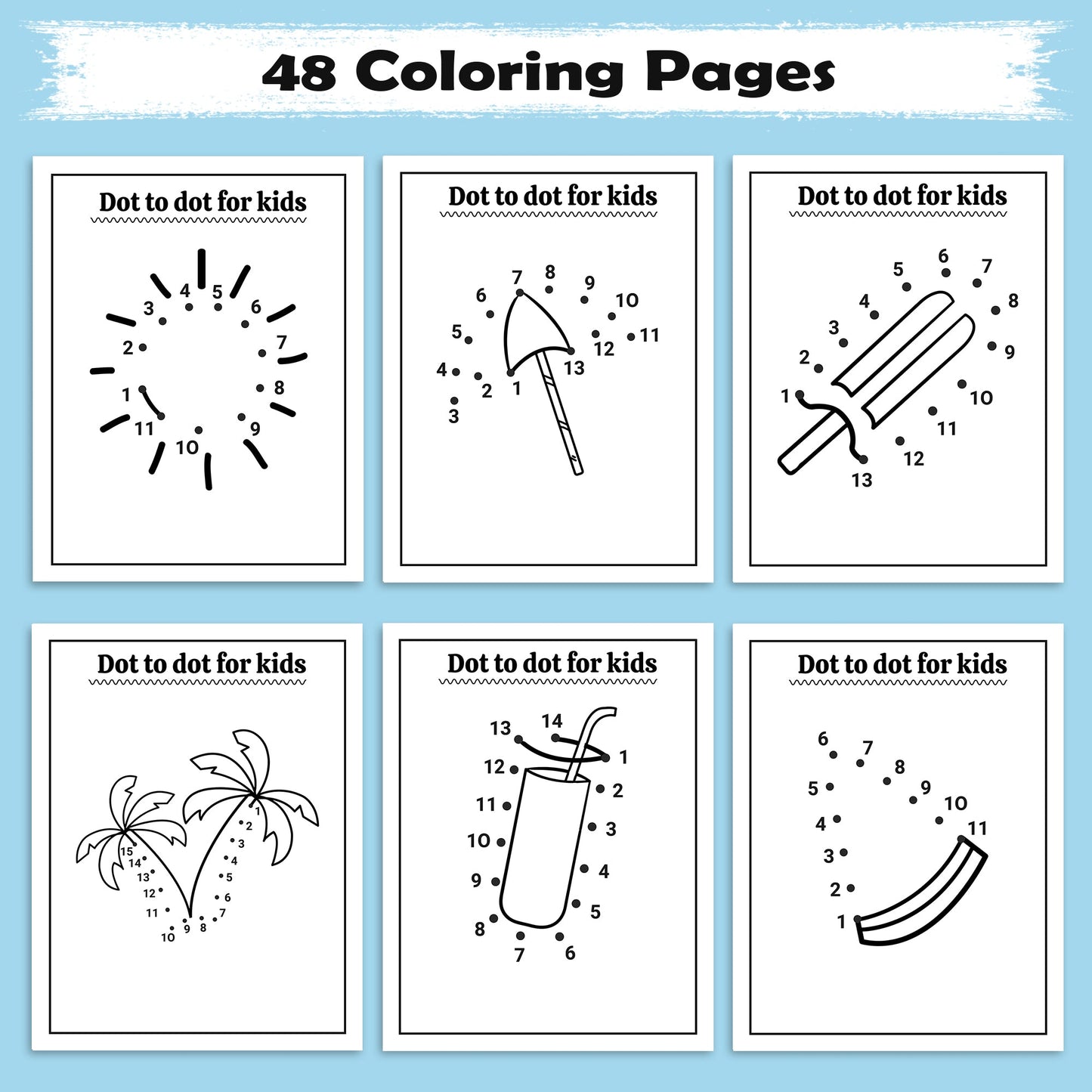 Hawaii Fun Adventures Coloring Pages – 48 Tropical Island Scenes for Kids