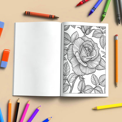 Blossom Dreams Coloring Pages – 48 Pages – Floral Wonderland Art, Beautiful Flowers, Nature Designs – For Adults
