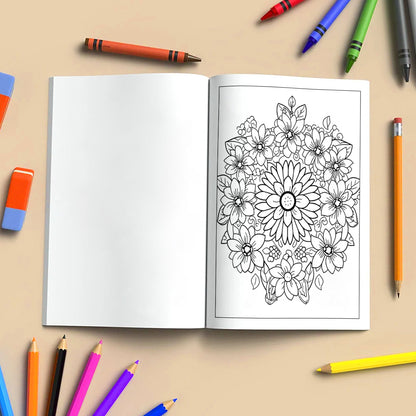 Mandala of Spring Nature Coloring Pages – 48 Pages – Botanical Mandalas, Fresh Spring Designs – For Adults