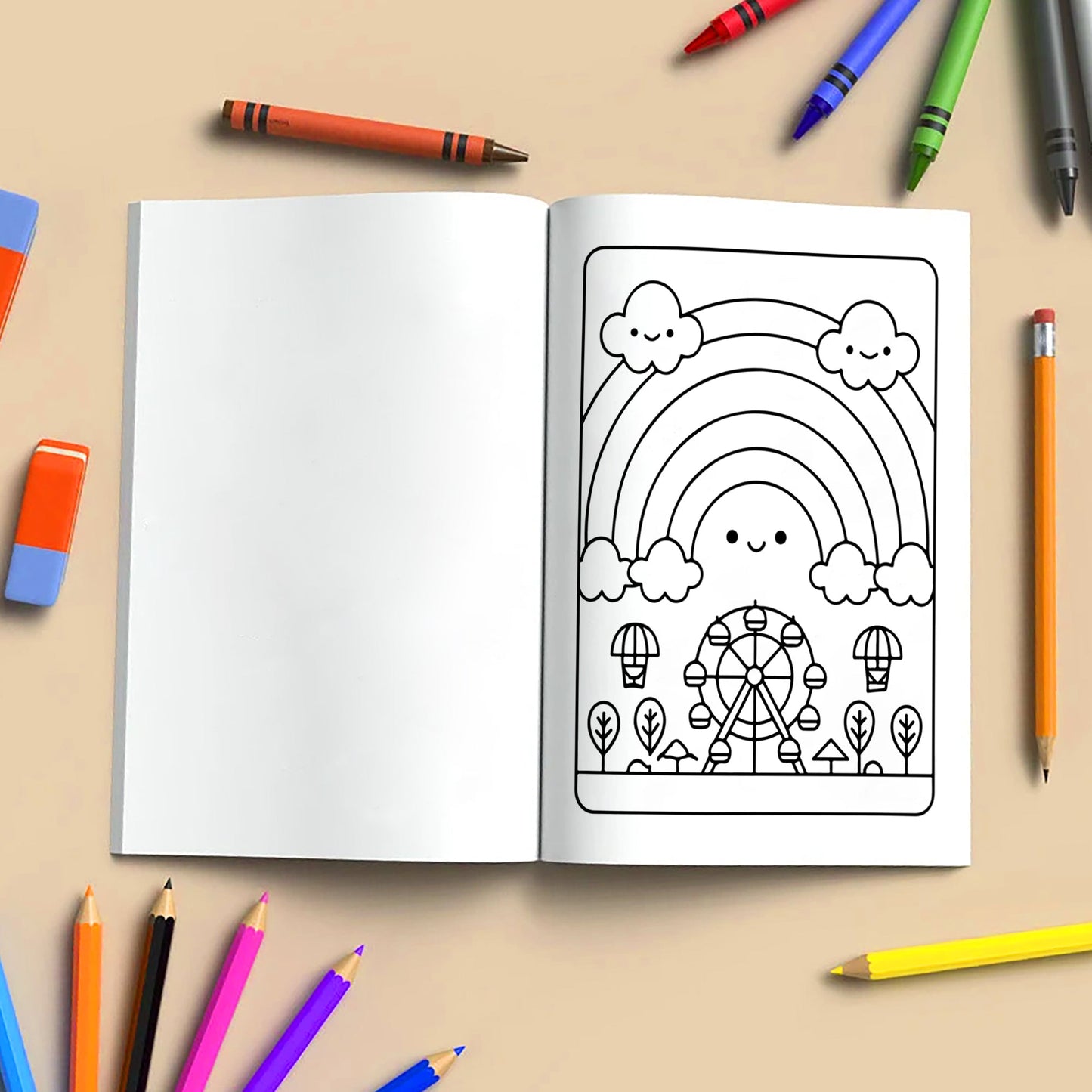 Tropical Joy Hawaii Coloring Pages – 48 Fun and Cute Summer Scenes for Kids