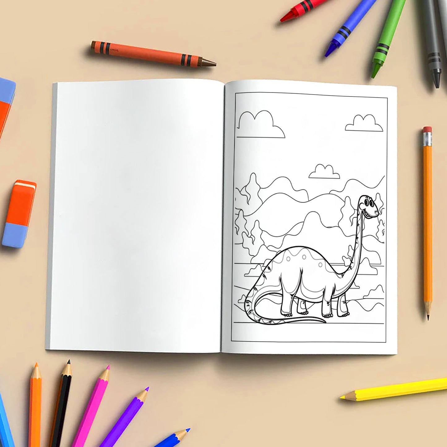 Prehistoric Legends – Dinosaur Coloring Pages – 48 Pages – Fierce Jurassic Creatures – For Kids