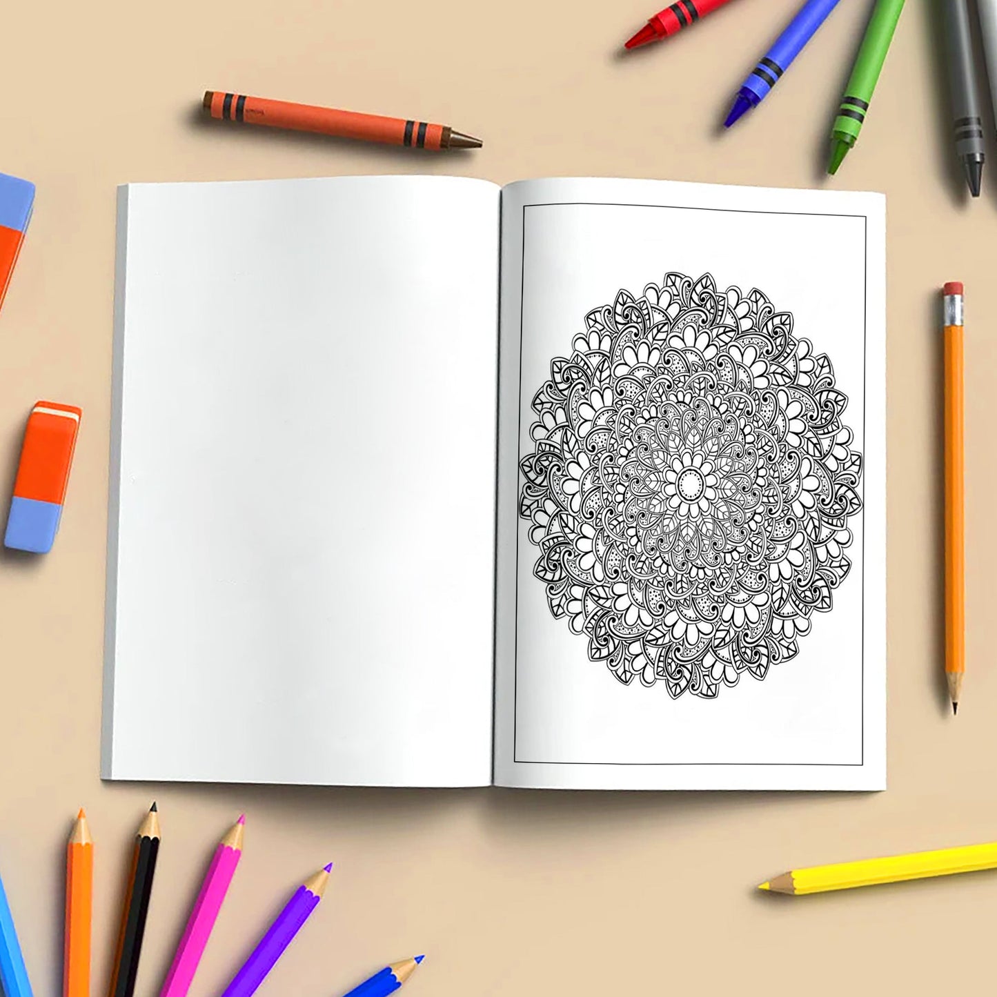 Ornate Harmony Mandala Coloring Pages – 48 Relaxing Designs for Adults