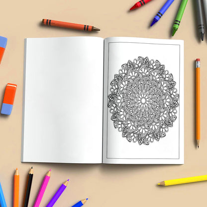 Ornate Harmony Mandala Coloring Pages – 48 Relaxing Designs for Adults