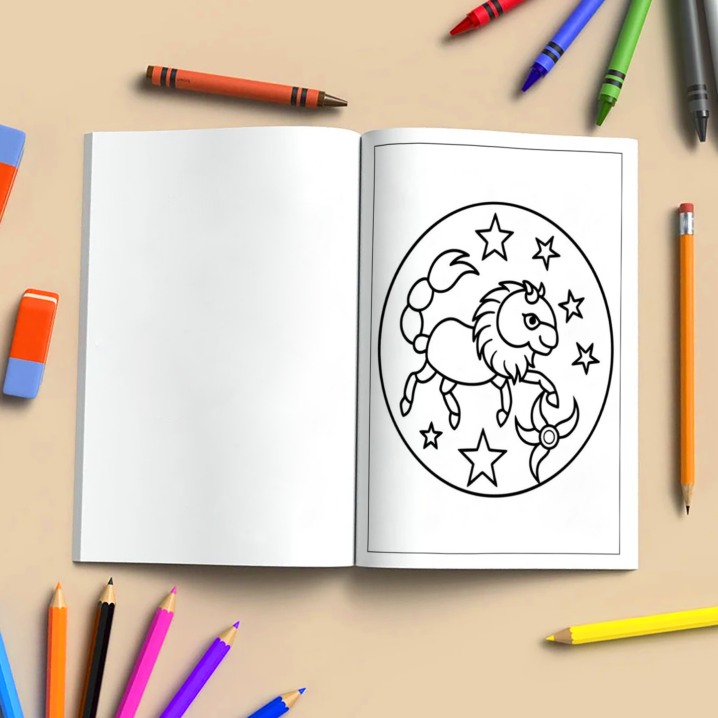 Mandala Zodiac Realms – Astrology Coloring Pages – 48 Pages – Sacred Circles, Horoscope Symbols – For Adults