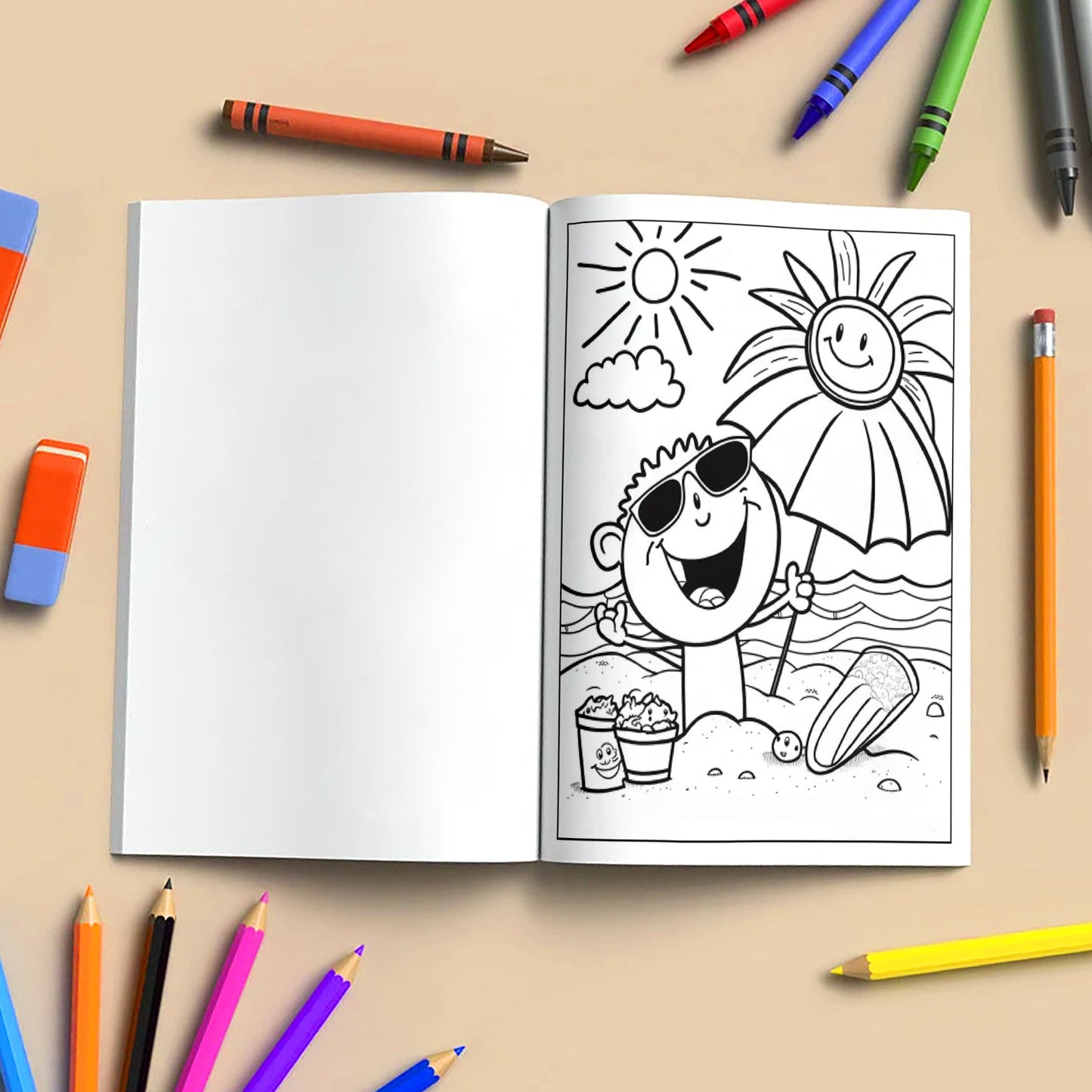 Kawaii Island Fun Hawaii Coloring Pages – 48 Adorable Beach and Ocean Illustrations for Kids