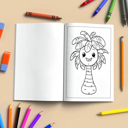 Kawaii Summer Fun Coloring Pages – 48 Pages – Cute Beach, Vacation, and Fun Summer Designs – For Kids