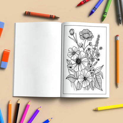 Floral Serenity Mandala Coloring Pages – 48 Relaxing Flower Designs for Adults