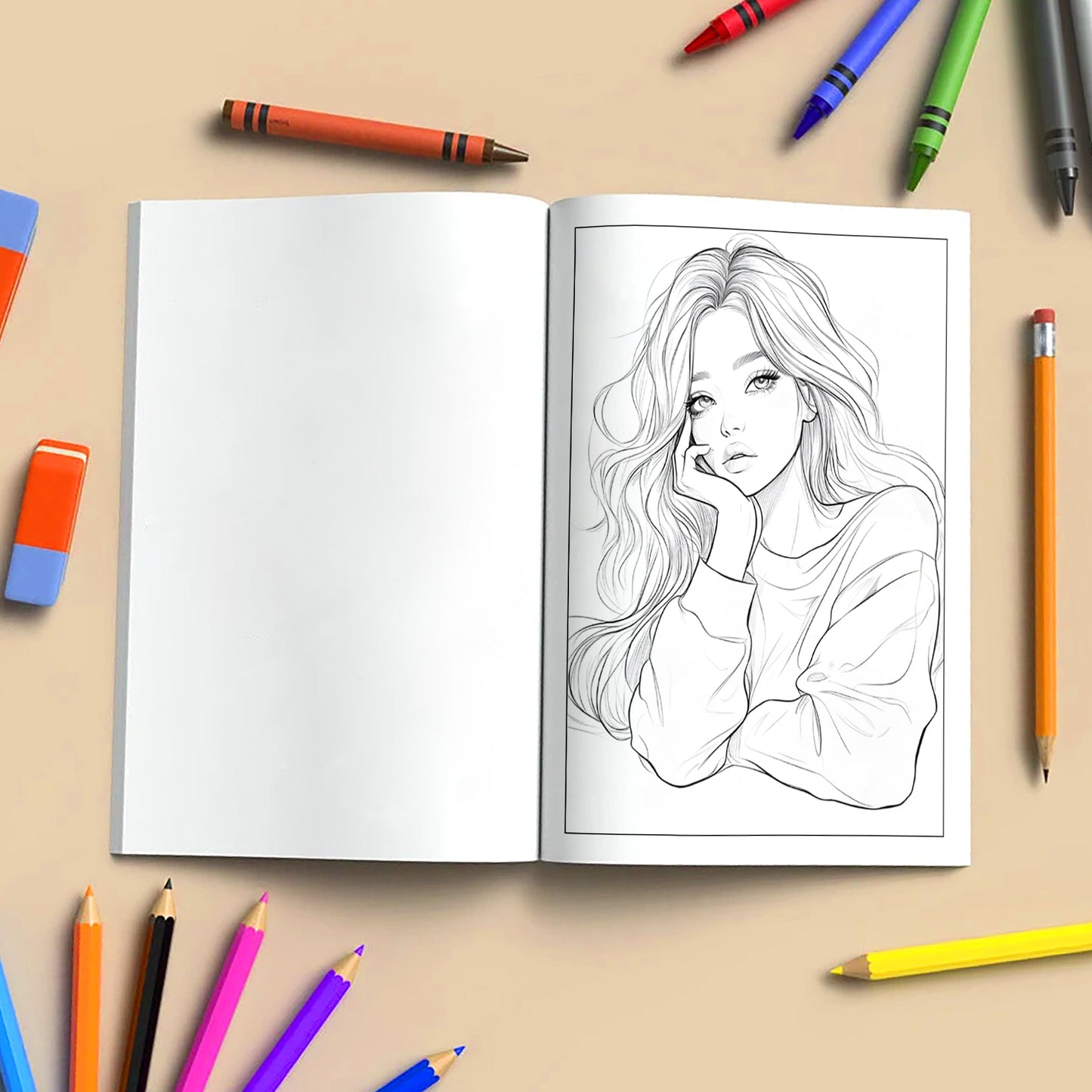 Cozy Charm Coloring Pages – 48 Relaxing Portrait Designs for Adults