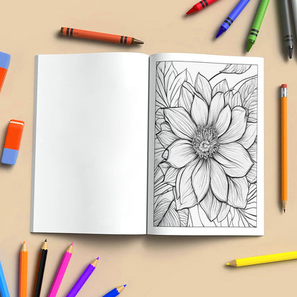 Botanical Bloom Mandala Coloring Pages – 48 Elegant Floral Designs for Adults
