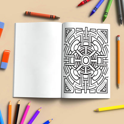 Plumbing Mandalas Coloring Pages – 48 Industrial Pipe Art Designs for Adults