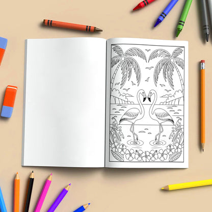 Aloha Adventures Coloring Pages – 48 Cute Beach & Ocean Scenes for Kids