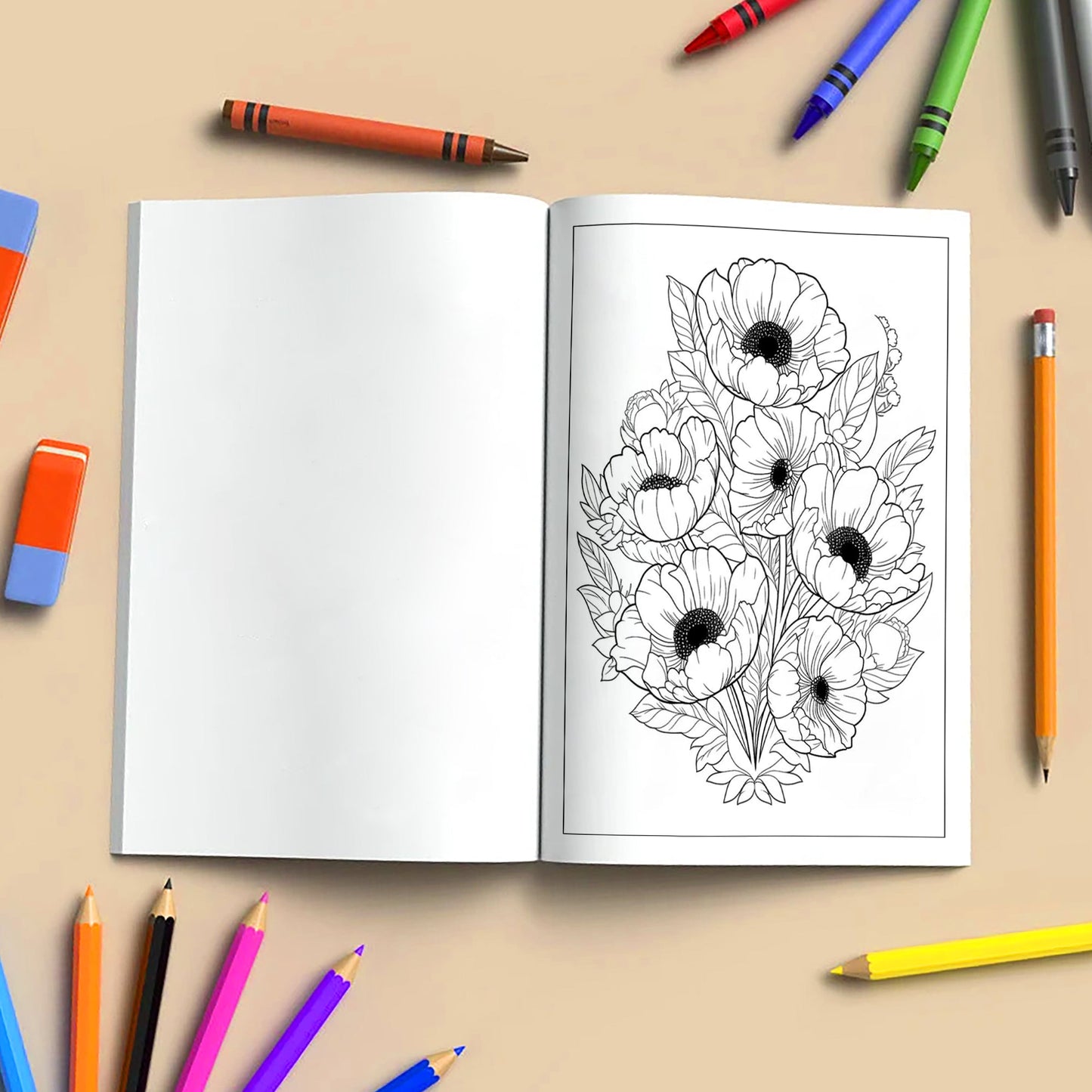 Spring Mandala Bloom Coloring Pages – 48 Pages – Beautiful Floral Circles for Adults