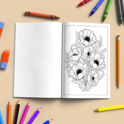 Spring Mandala Bloom Coloring Pages – 48 Pages – Beautiful Floral Circles for Adults
