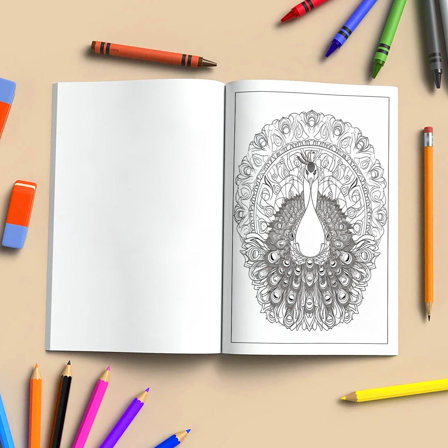 Feathered Mandalas Coloring Pages – 48 Intricate Bird Designs for Adults