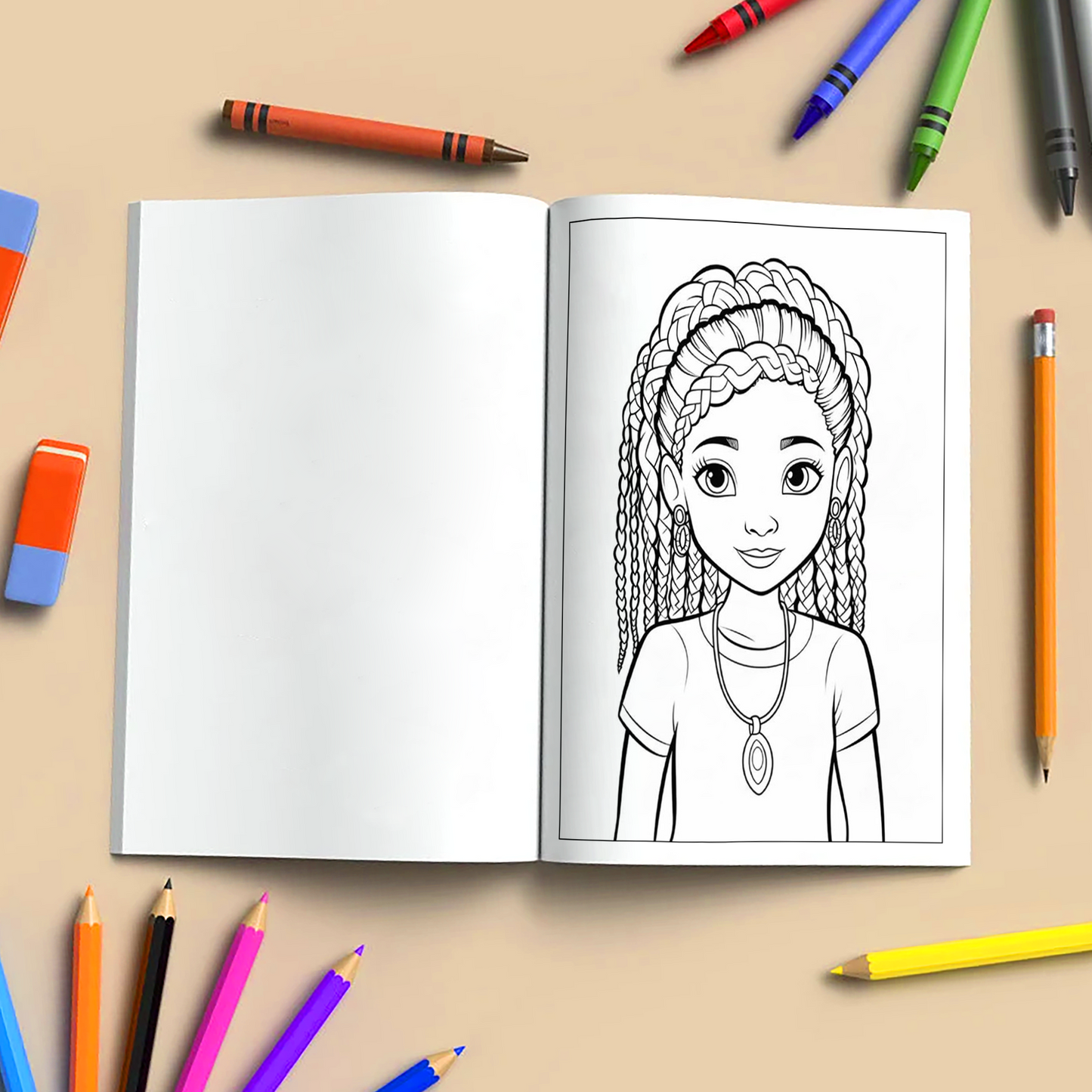 Radiant Queens – Black Girls Coloring Pages – 48 Pages – Bold, Beautiful, Empowering Portraits – For Adults