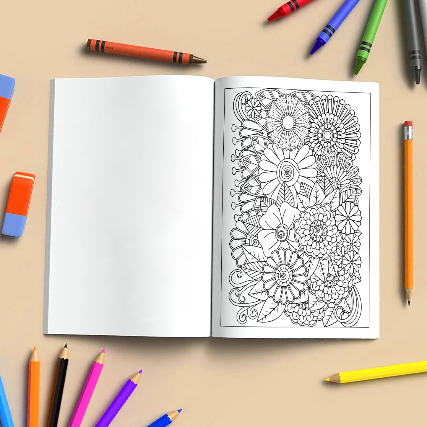 Floral Mandala Whirl Coloring Pages – 48 Intricate Designs for Adults
