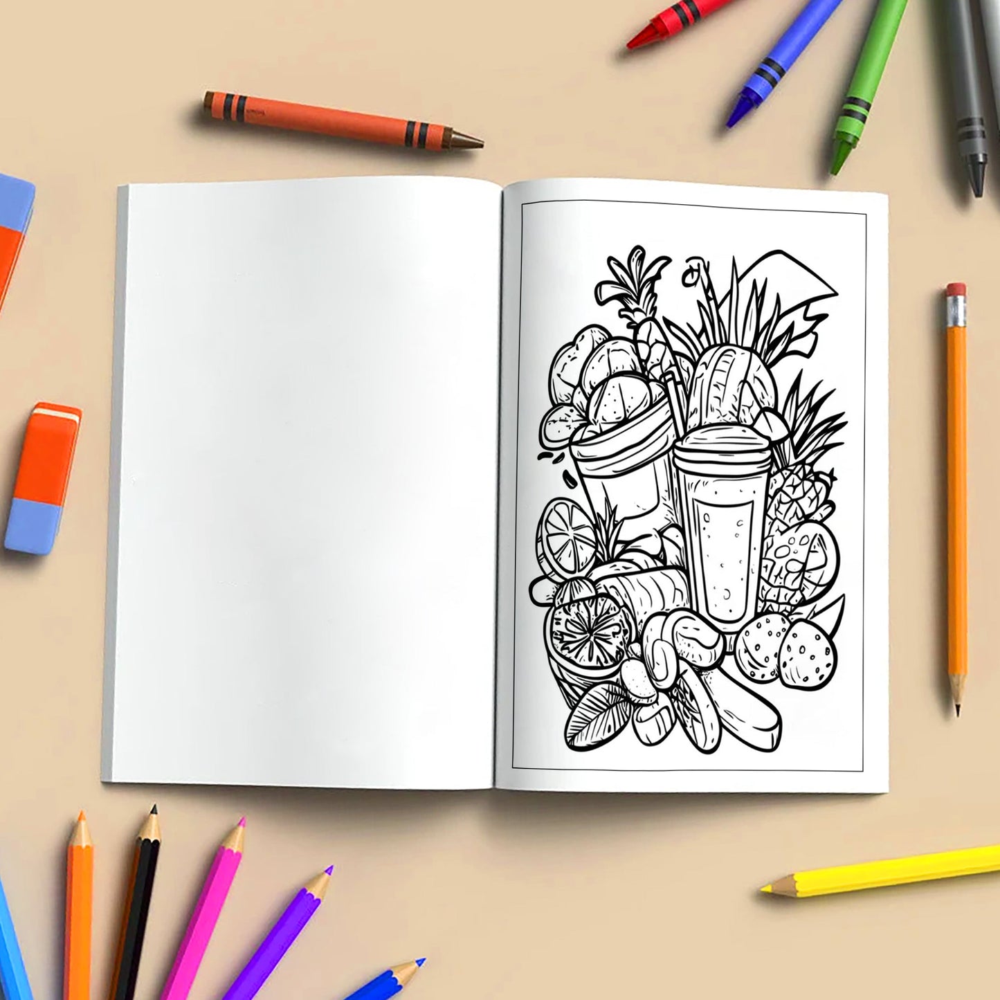 Hawaii Vibes Coloring Pages – 48 Fun and Scenic Beach Designs for Adults