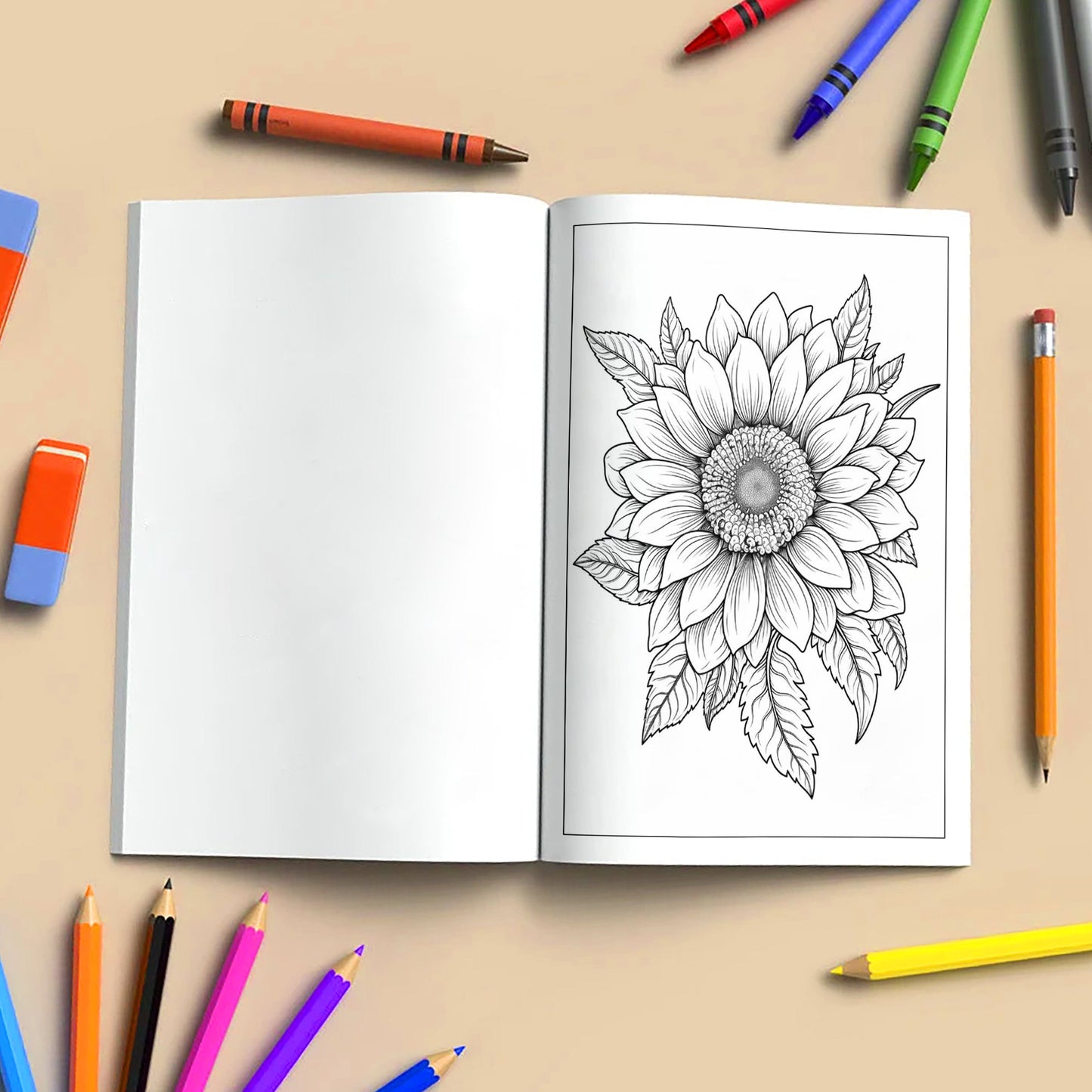 Sunflower Mandala Bliss Coloring Pages – 48 Floral Designs for Adults