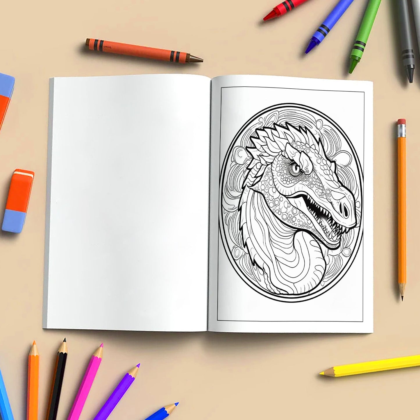 Prehistoric Mandalas Coloring Pages – 48 Intricate Dinosaur Designs for Adults