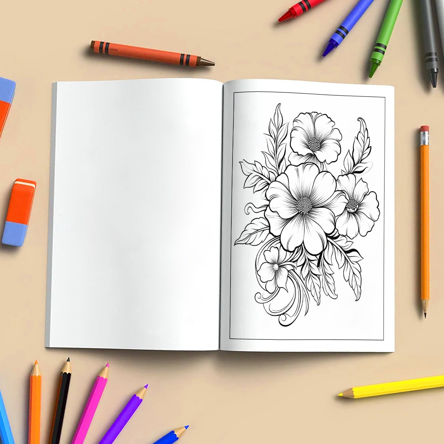 Mandala Flowers Coloring Pages – 48 Relaxing Floral Patterns for Adults to Color