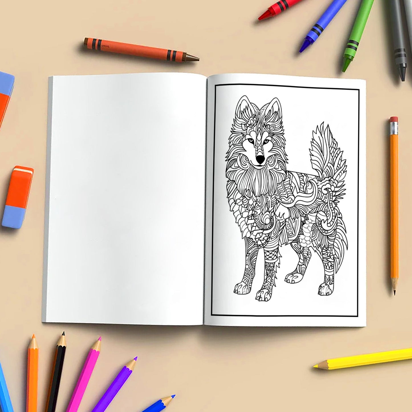 Zentangle Dog Mandala Coloring Pages – 48 Intricate Pet-Inspired Designs for Adults