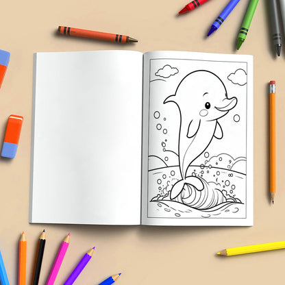 Beach Buddies Hawaii Coloring Pages – 48 Kawaii Surf & Sea Creatures – For Kids