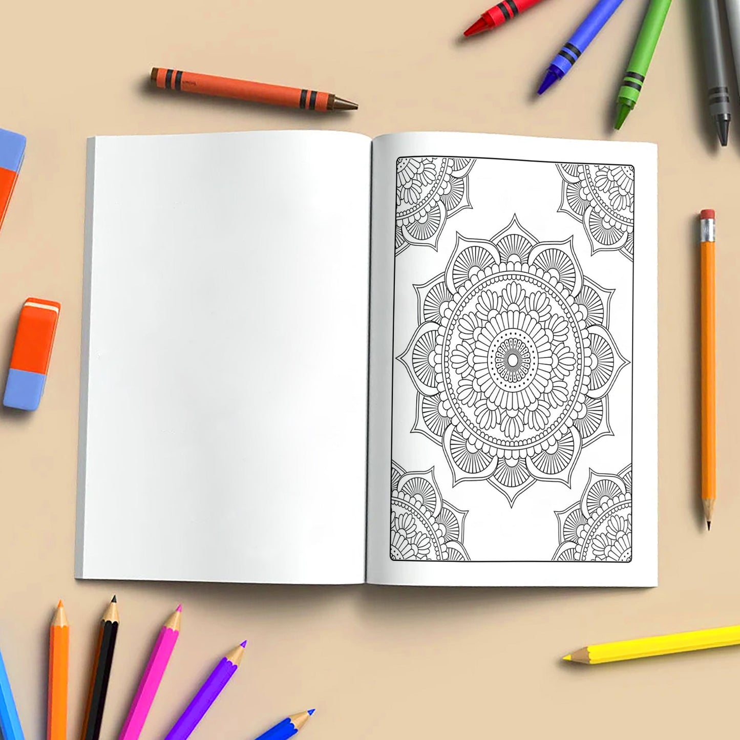 Petal Mandalas – Mandala Coloring Pages – 48 Pages – Intricate, Symmetrical, Nature-Inspired – For Adults