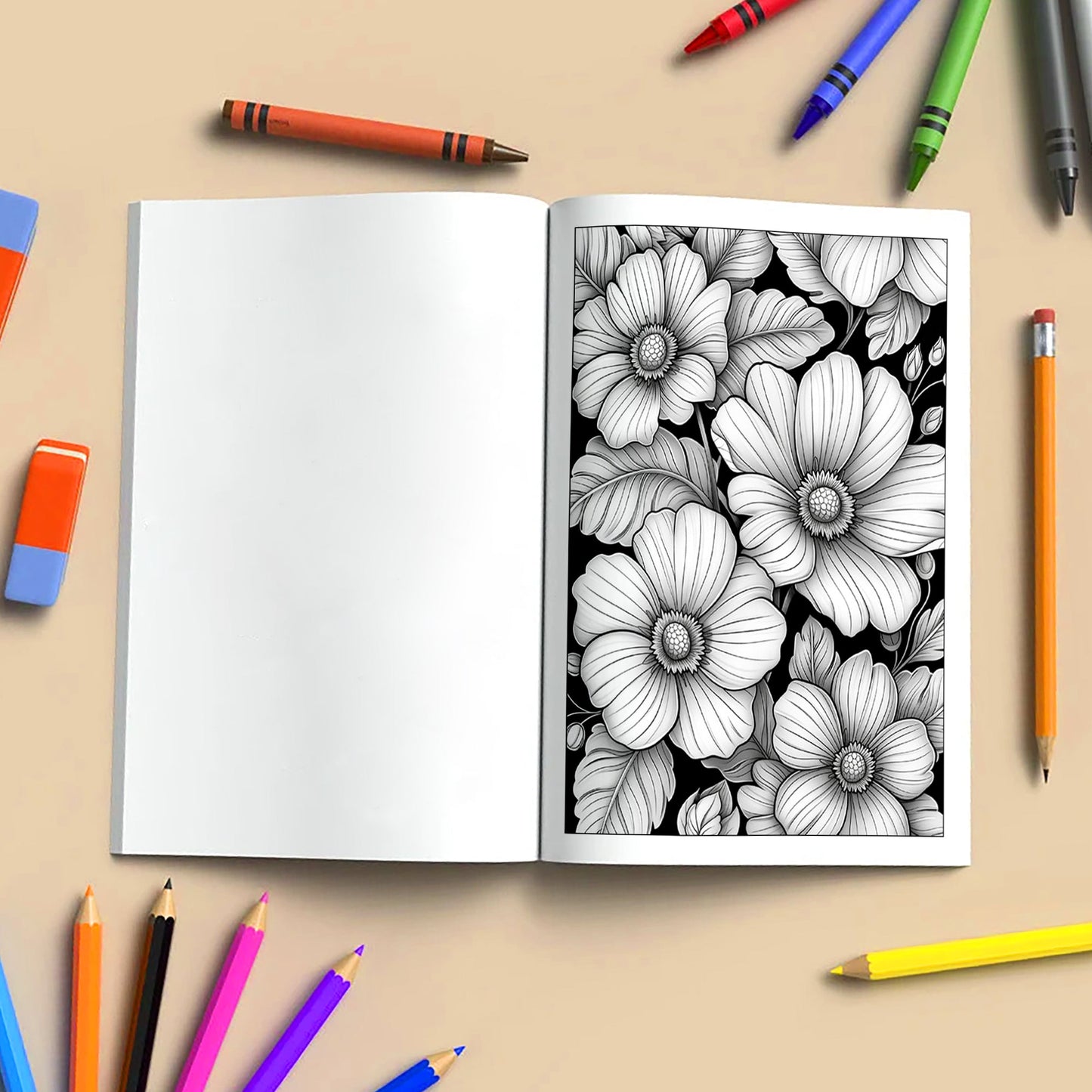 Blooming Petals Mandala Coloring Pages – 48 Detailed Flower Patterns for Adults