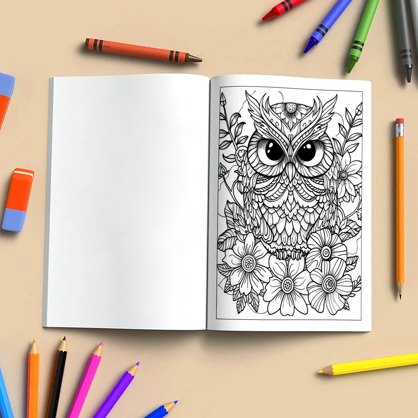 Floral Owls Coloring Pages – 48 Mandala-Inspired Bird Designs for Adults