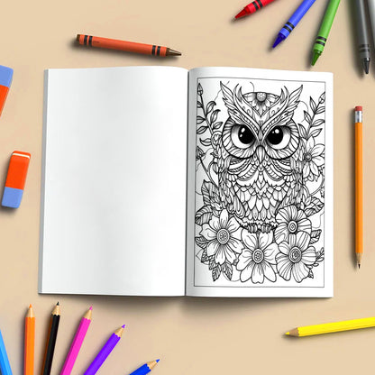 Floral Owls Coloring Pages – 48 Mandala-Inspired Bird Designs for Adults